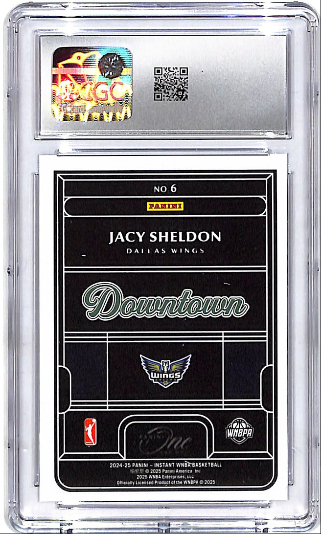 2024 Panini Rookie Royalty WNBA Jacy Sheldon Downtown RC #6 CGC 9 Wings