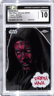 2025 Topps Star Wars Chrome Darth Maul Galactic Graffiti CGC 10