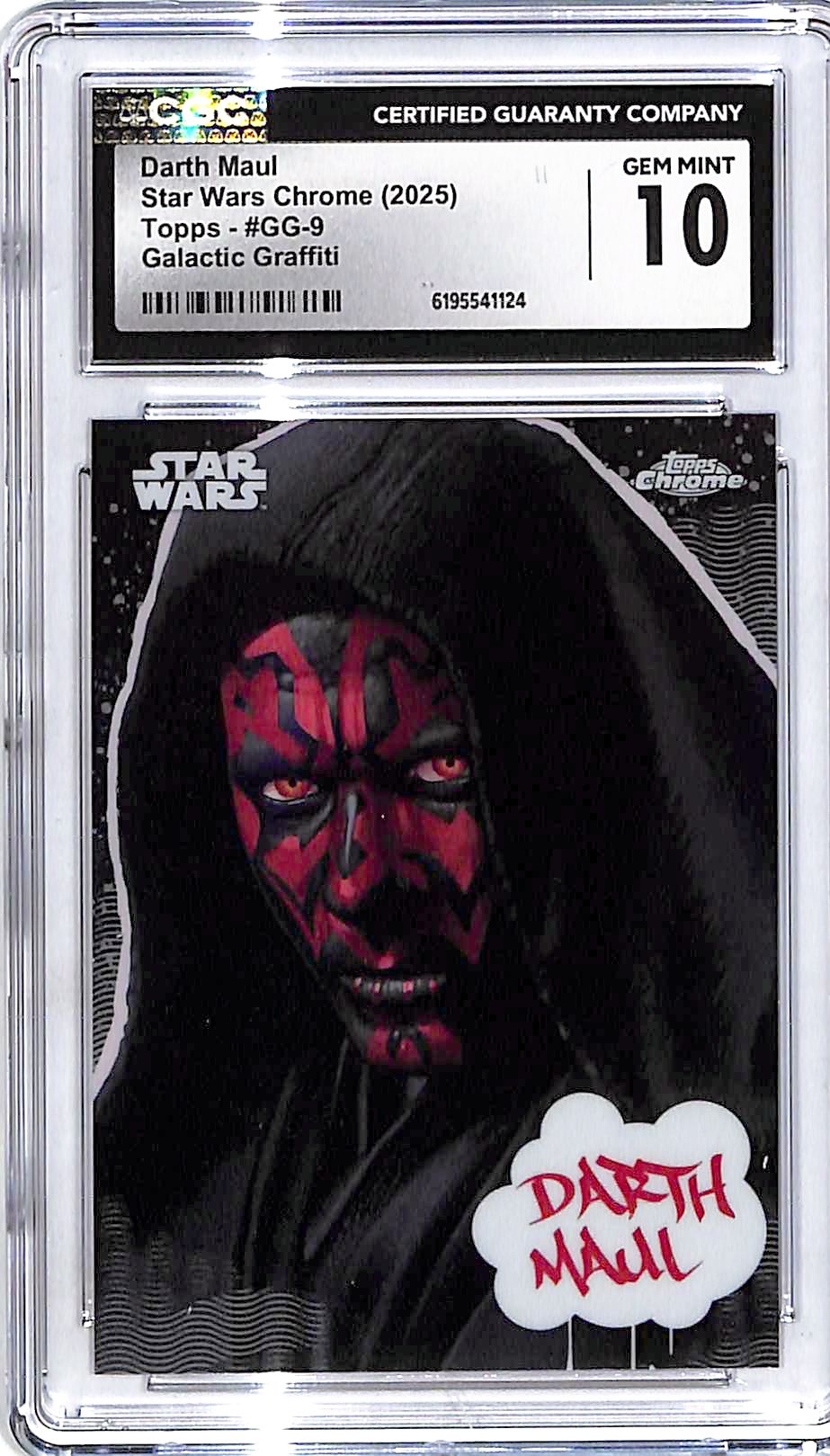 2025 Topps Star Wars Chrome Darth Maul Galactic Graffiti CGC 10