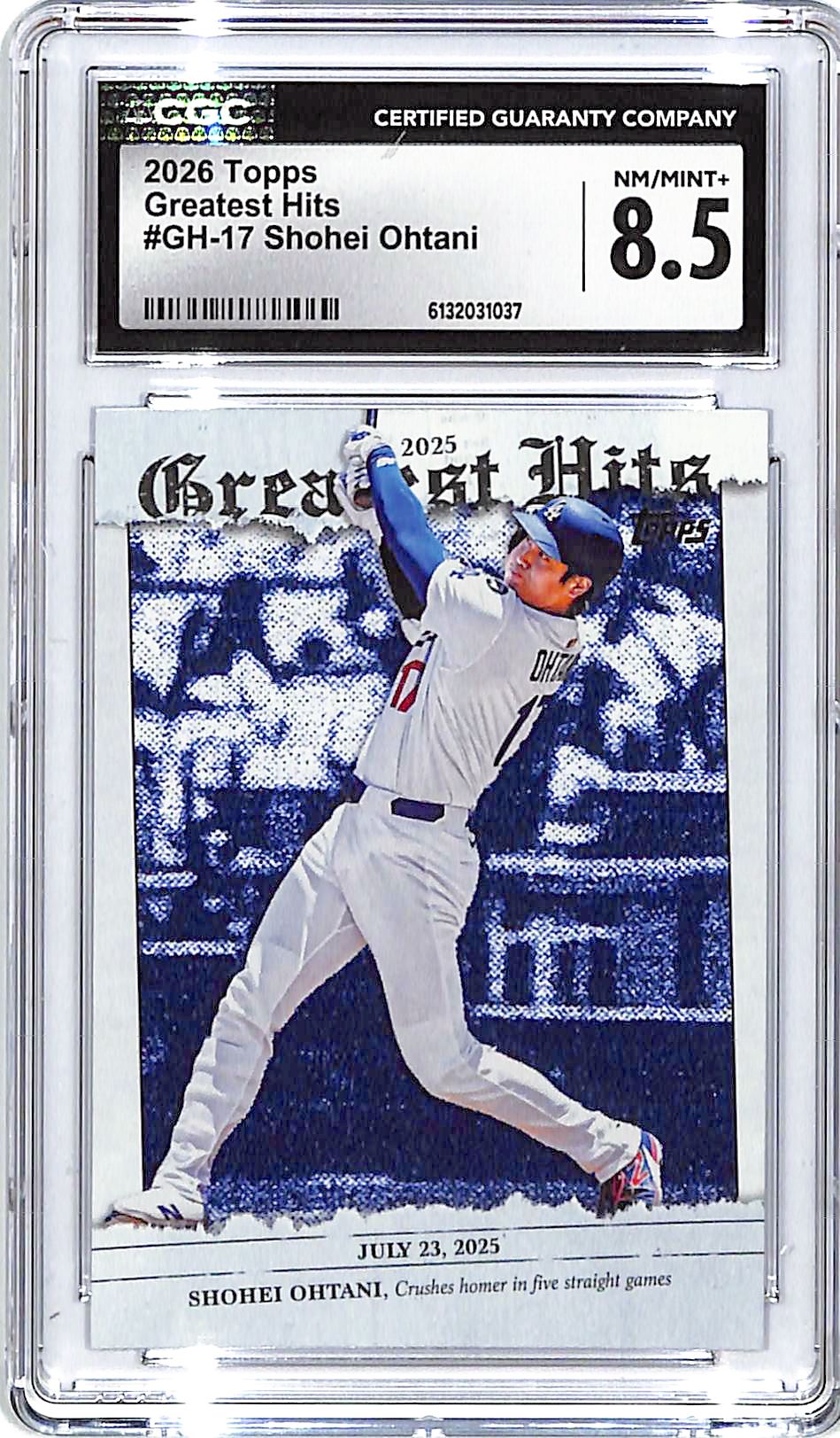 2026 Topps Shohei Ohtani Greatest Hits #17 8.5 Dodgers