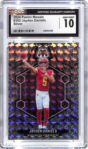 2024 Mosaic Jayden Daniels Rookie RC Silver Mosaic CGC 10 Commanders