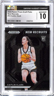 2024 Prizm Draft Picks Caitlin Clark New Recruits Rookie RC CGC 10 Iowa