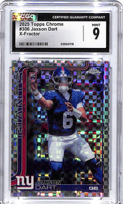 2025 Topps Chrome Jaxson Dart Rookie RC Xfractor CGC 9 Giants