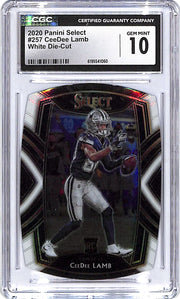 2020 Select CeeDee Lamb Rookie RC White Die Cut CGC 10 Cowboys