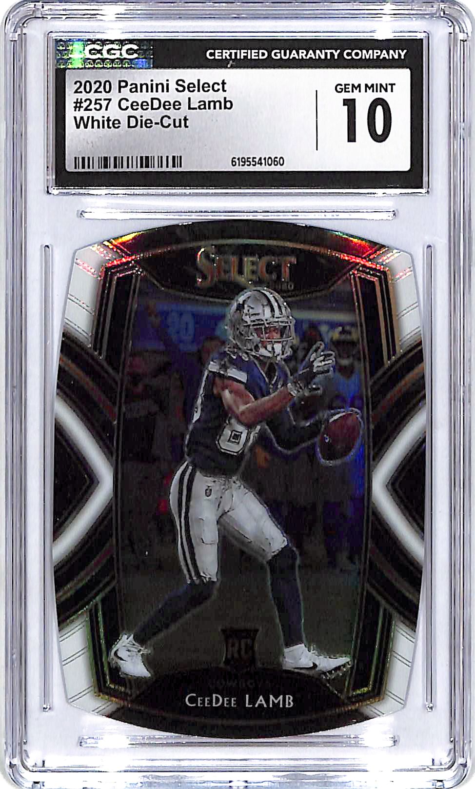 2020 Select CeeDee Lamb Rookie RC White Die Cut CGC 10 Cowboys