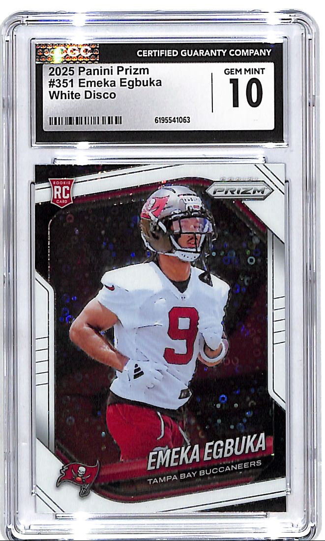 2025 Prizm Emeka Egbuka Rookie RC White Dico CGC 10 Buccaneers