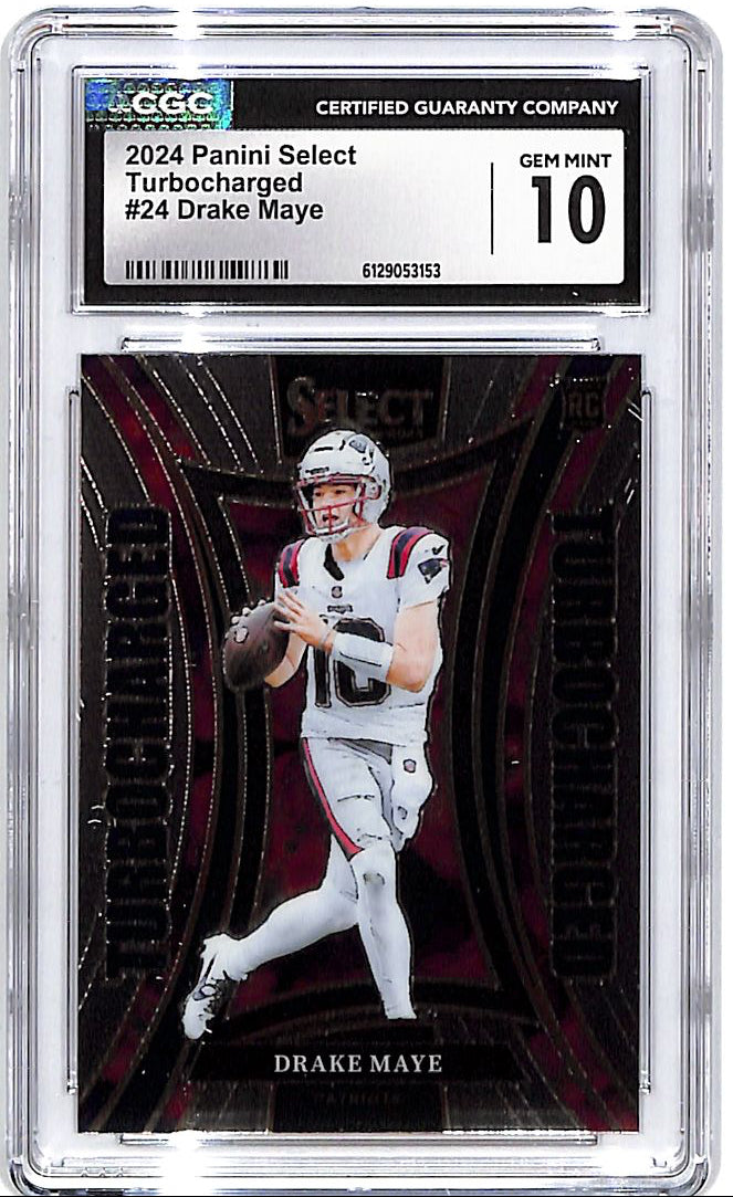 2024 Select Drake Maye Turbocharged Rookie RC #24 CGC 10 Patriots
