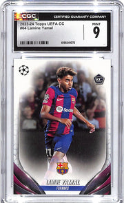 2023-24 Topps UEFA Club Competition Lamine Yamal Rookie RC #64 CGC 9 Barcelona
