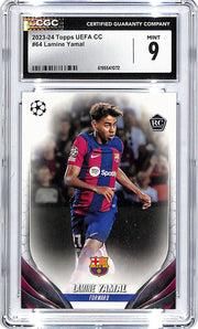 2023-24 Topps UEFA Club Competition Lamine Yamal Rookie RC #64 CGC 9 Barcelona