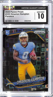 2025 Prizm Omarion Hampton Rookie RC Pandora /400 CGC 10 Chargers