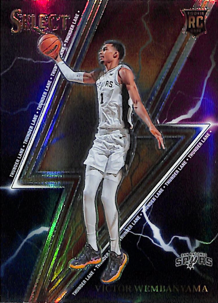 2023-24 Select Victor Wembanyama Rookie RC Thunder Lane Silver Spurs Damage