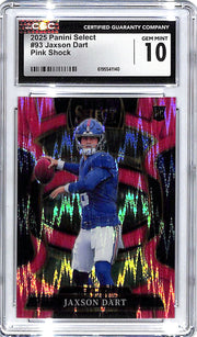 2025 Select Jaxson Dart Rookie RC Pink Shock CGC 10 Giants