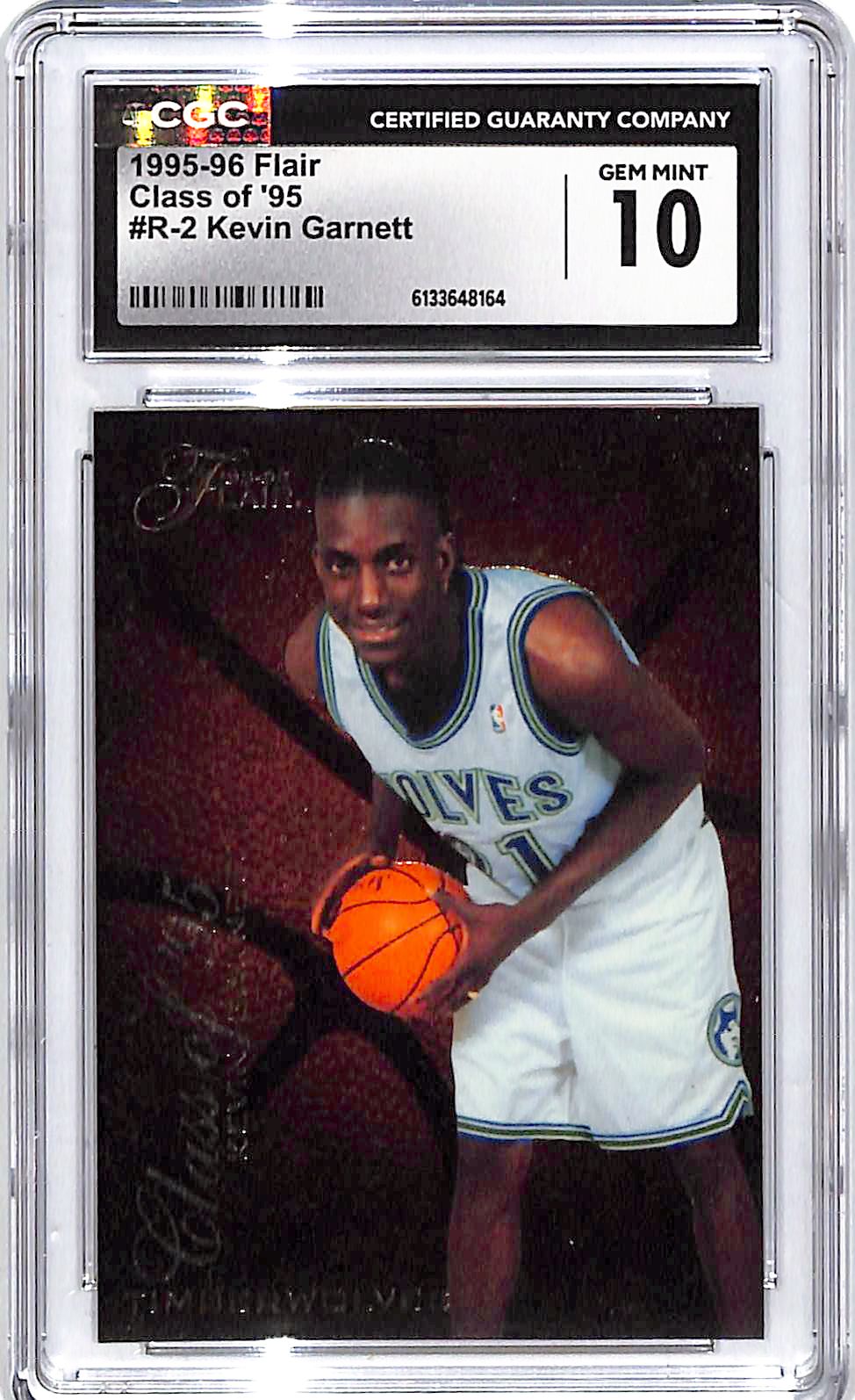 1995-96 Flair Kevin Garnett Class of 95 Rookie RC CGC 10 Timberwolves