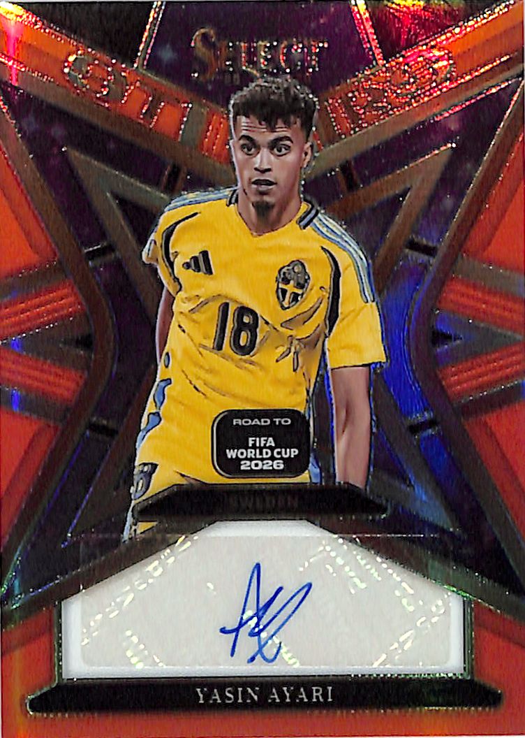 2025-26 Select FIFA World Cup Yasin Ayari Auto Autograph Orange /49 Sweden