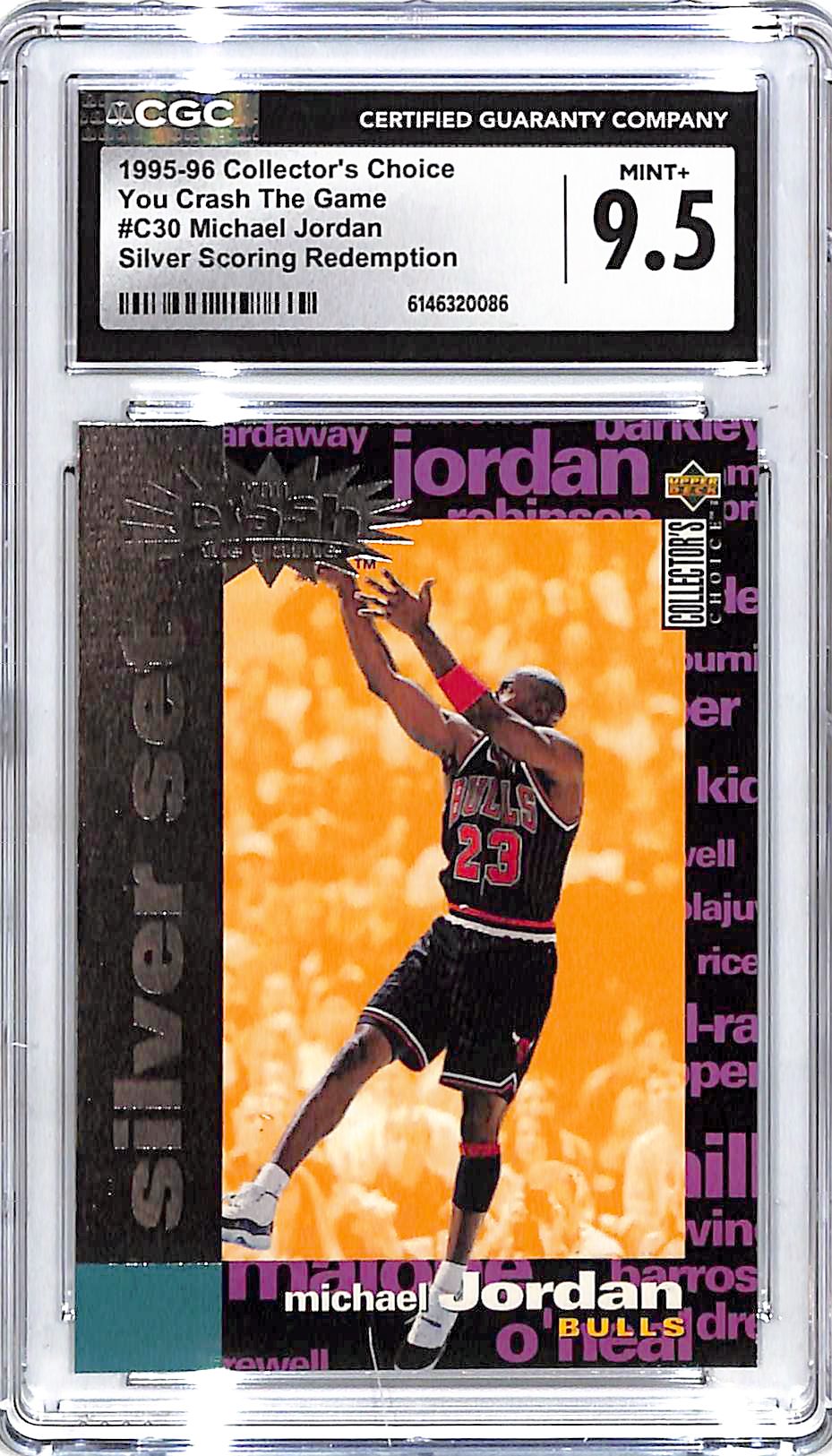 1995-96 Collector's Choice Michael Jordan You Crash The Game Silver CGC 9.5 Bulls