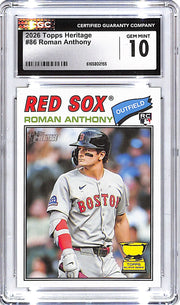 2026 Topps Heritage Roman Anthony Rookie RC #86 CGC 10 Red Sox