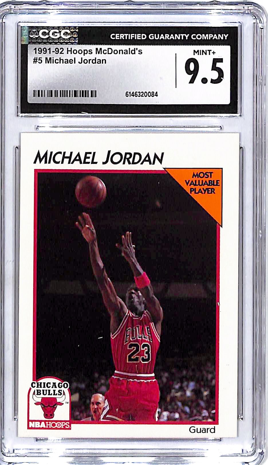 1991-92 Hoops McDonald's Michael Jordan #5 CGC 9.5 Bulls