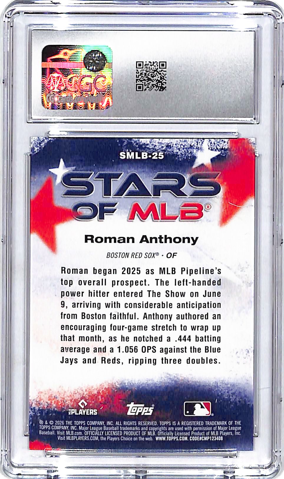 2026 Topps Roman Anthony Stars of the MLB Rookie RC CGC 10 Red Sox