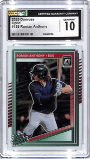 2025 Donruss Optic Roman Anthony Rated Prospect Rookie RC CGC 10 Red Sox