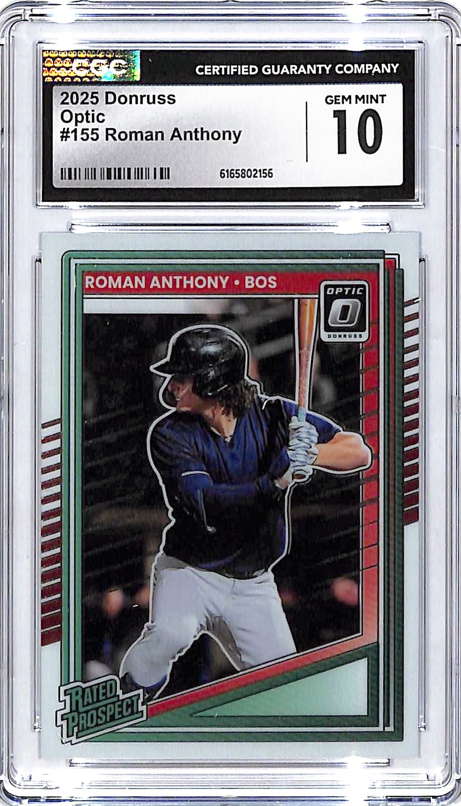 2025 Donruss Optic Roman Anthony Rated Prospect Rookie RC CGC 10 Red Sox
