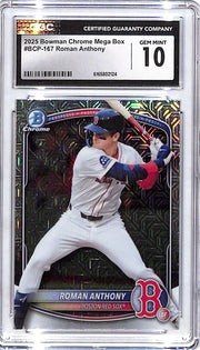 2025 Bowman Chrome Roman Anthony Rookie RC Mega Box Mojo Refractor CGC 10 Red Sox