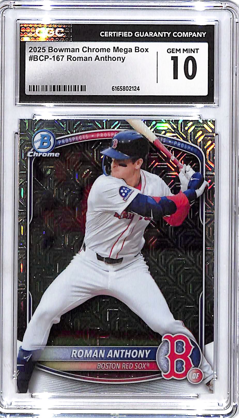 2025 Bowman Chrome Roman Anthony Rookie RC Mega Box Mojo Refractor CGC 10 Red Sox