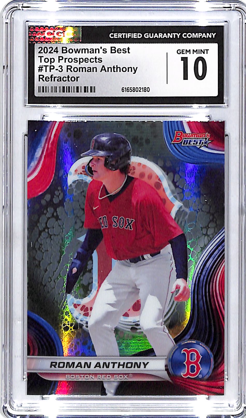 2024 Bowmans Best Roman Anthony Top Prospect Rookie RC Refractor CGC 10 Red Sox