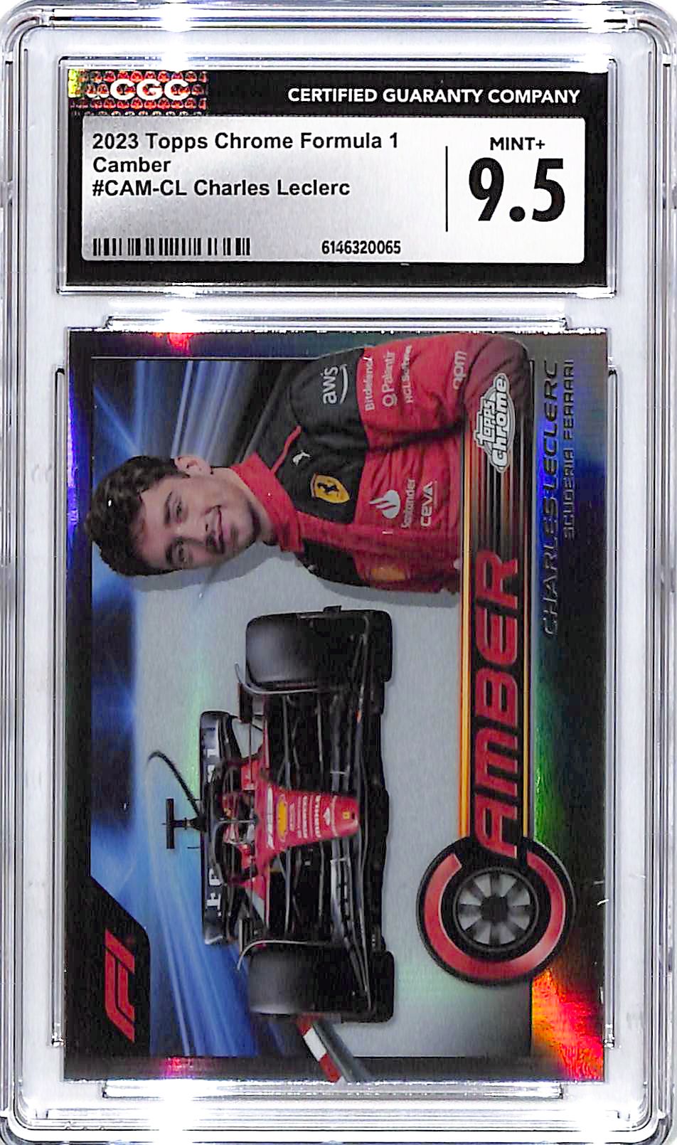 2023 Topps Chrome Formaula 1 F1 Charles Leclerc Camber CGC 9.5 Ferrari