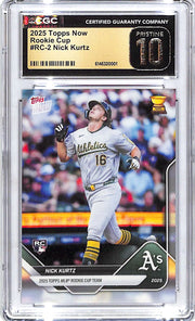 2025 Topps Now Nick Kurtz Rookie RC Cup CGC 10 Pristine Athletics