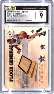 2000-01 Fleer Legacy Allen Iverson Floor Generals CGC 9 76ers