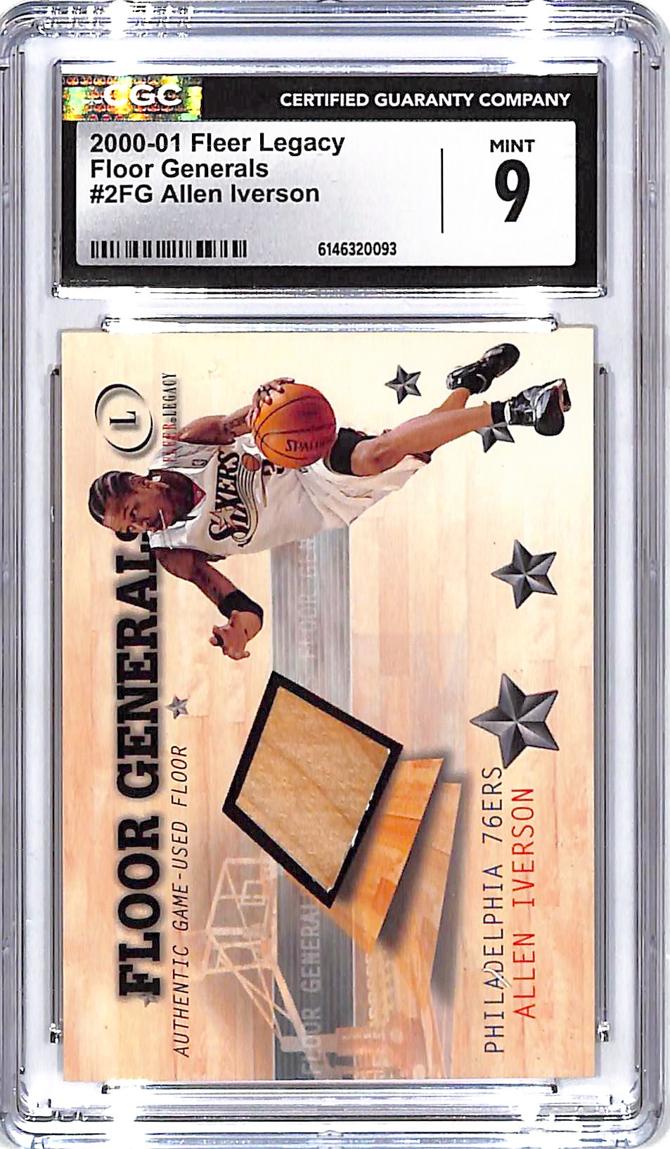 2000-01 Fleer Legacy Allen Iverson Floor Generals CGC 9 76ers