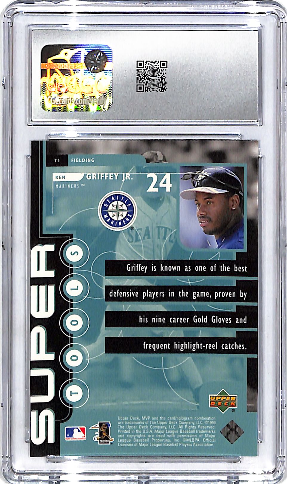 1999 Upper Deck MVP Ken Griffey Jr Super Tools CGC 10 Mariners