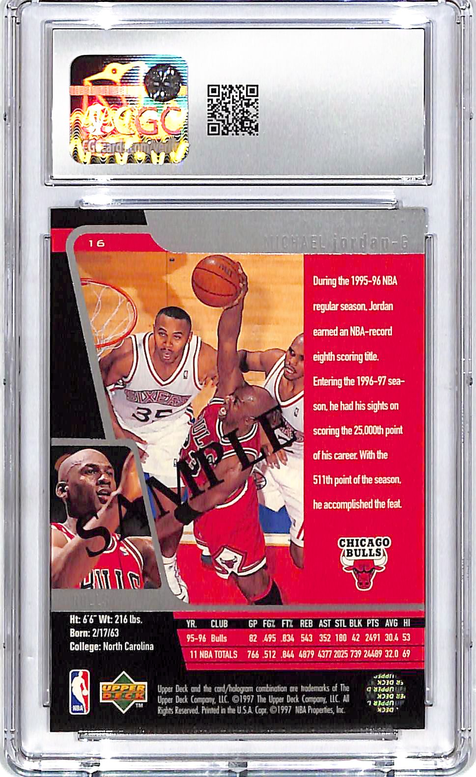 1996-97 SP Michael Jordan Sample CGC 8.5 Bulls