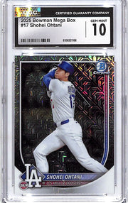 2025 Bowman Chrome Shohei Ohtani Mega Box Mojo Refractor CGC 10 Dodgers