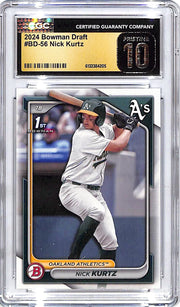 2024 Bowman Draft Nick Kurtz Rookie RC Prospect CGC 10 Pristine Athletics