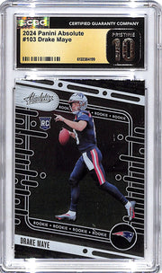 2024 Absolute Drake Maye Rookie RC #103 CGC 10 Pristine Patriots