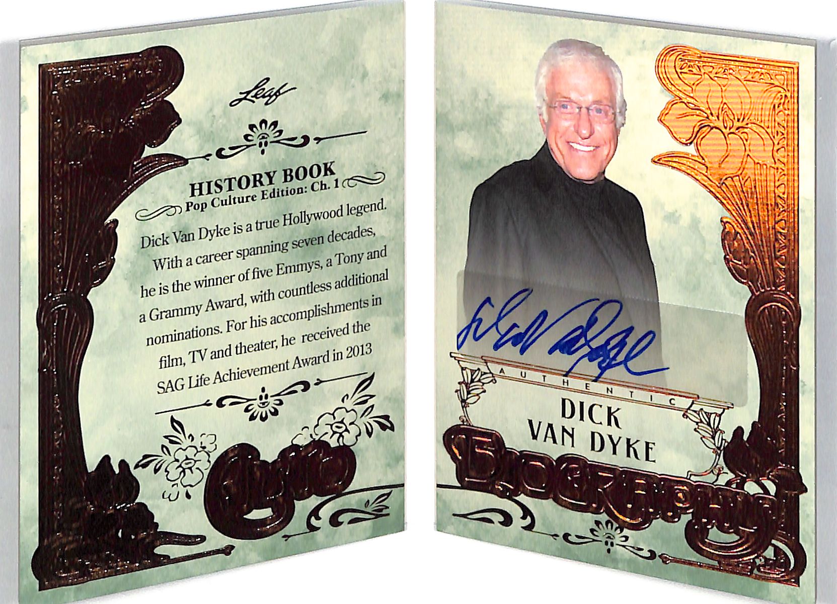 2024 Leaf History Book Dick Van Dyke Auto Biography Autograph /25