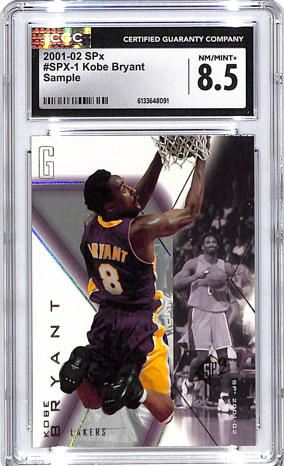 2001-02 SPx Kobę Bryant Sample CGC 8.5 Lakers