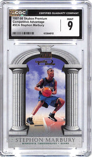 1997-98 Skybox Premium Stephon Marbury Competitive Advantage CGC 9 Timberwolves