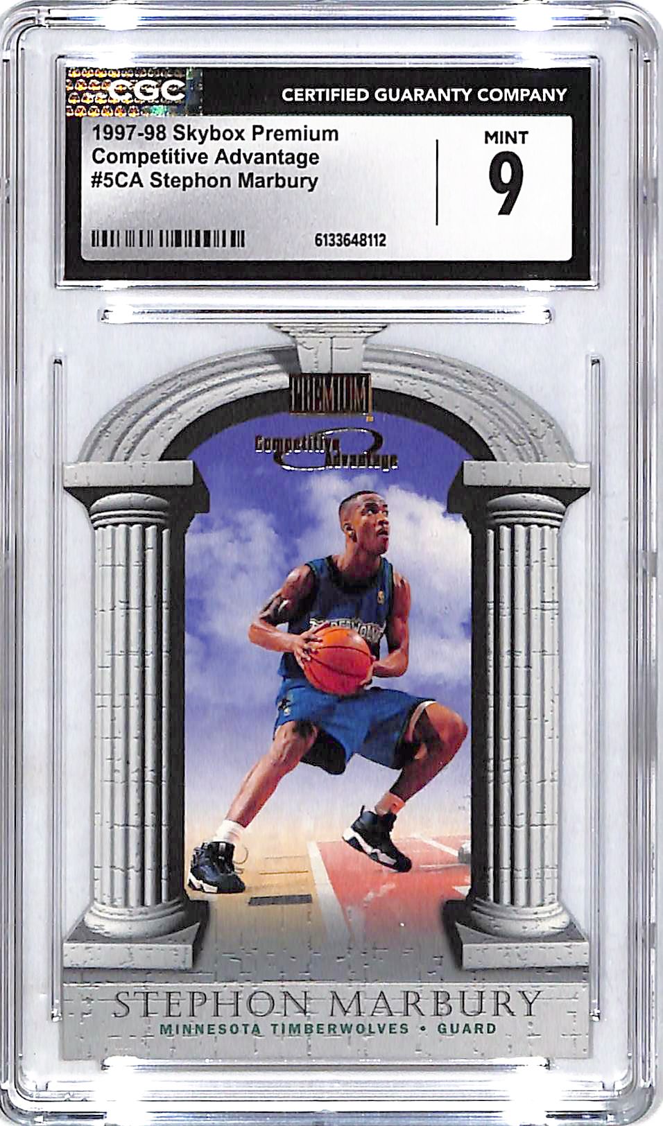 1997-98 Skybox Premium Stephon Marbury Competitive Advantage CGC 9 Timberwolves