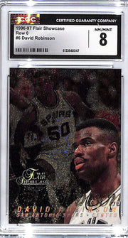 1996-97 Flair Showcase David Robinson Row 0 #6 CGC 8 Spurs