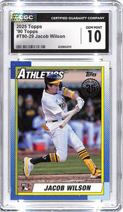 2025 Topps Jacob Wilson 90 Topps Rookie RC CGC 10 Athletics