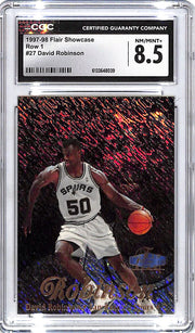 1997-98 Flair Showcase David Robinson Row 1 #27 CGC 8.5 Spurs