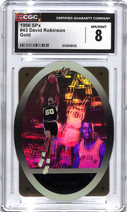 1996 SPx David Robinson Gold #43 CGC 8 Spurs