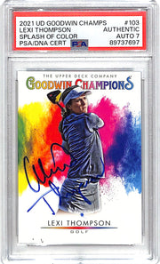 2021 Upper Deck Goodwin Champions Lexi Thompson Auto Autograph PSA DNA Authentic Splash of Color