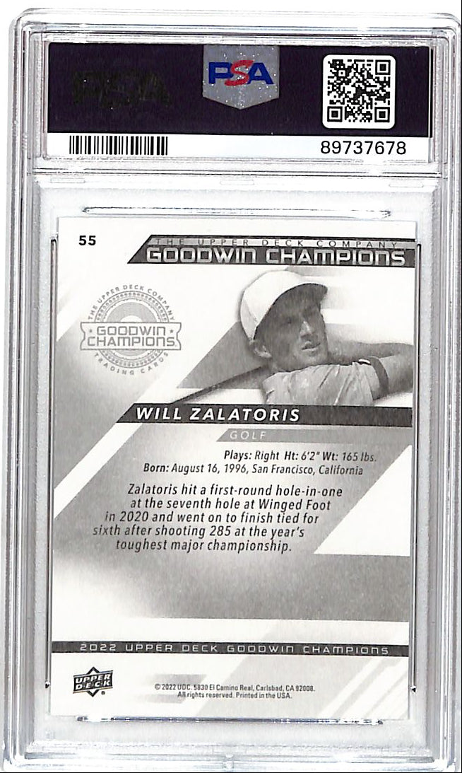 2022 Upper Deck Goodwin Champions Will Zalatoris Auto Autograph PSA DNA Authentic
