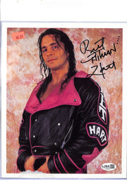 Brett The Hitman Hart WWE Signed Auto Autograph JSA Authentic 8x10 Photo