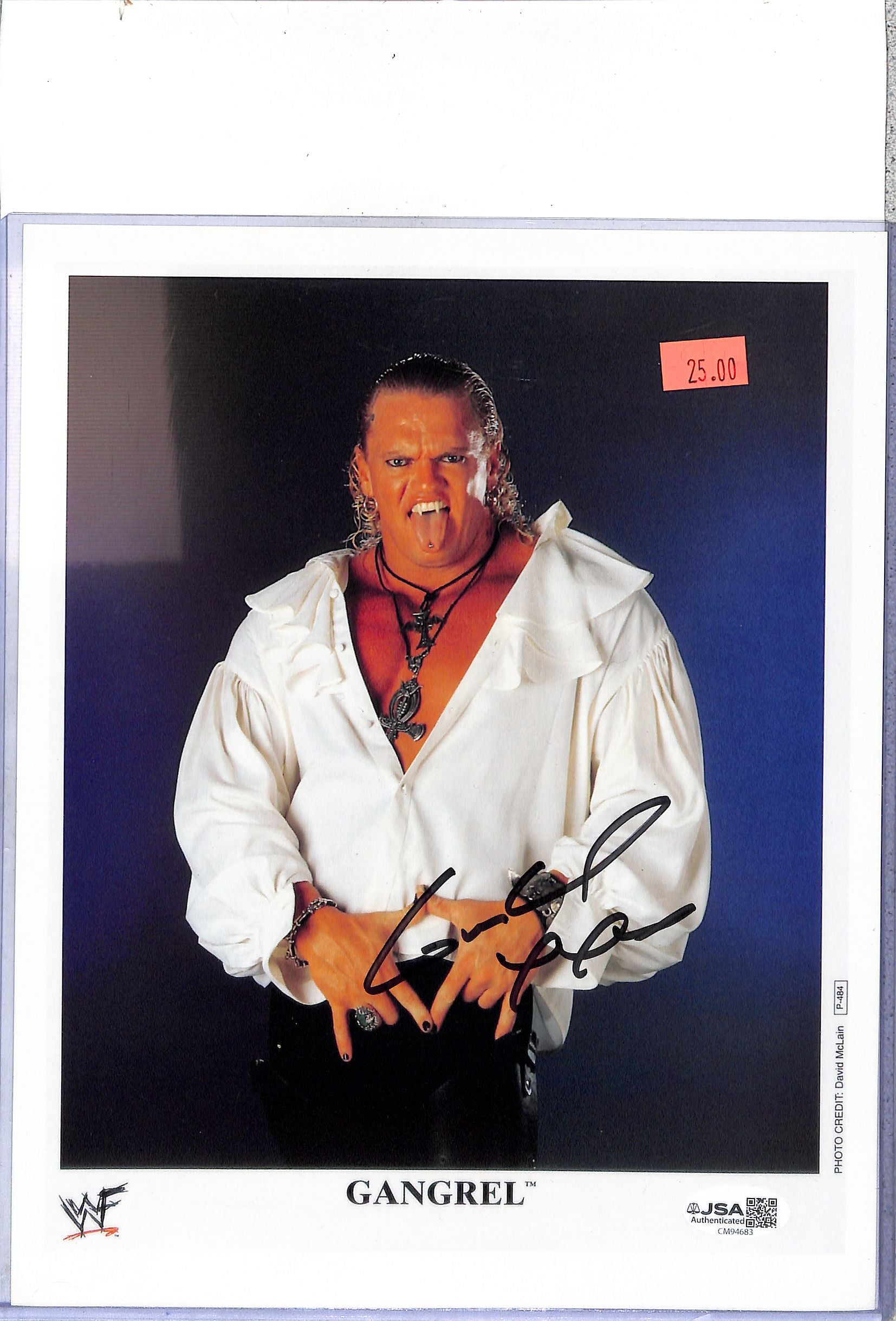 Gangrel WWE Signed Auto Autograph JSA Authentic 8x10 Photo