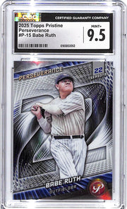 2025 Topps Pristine Babe Ruth Perseverance CGC 9.5 Yankees