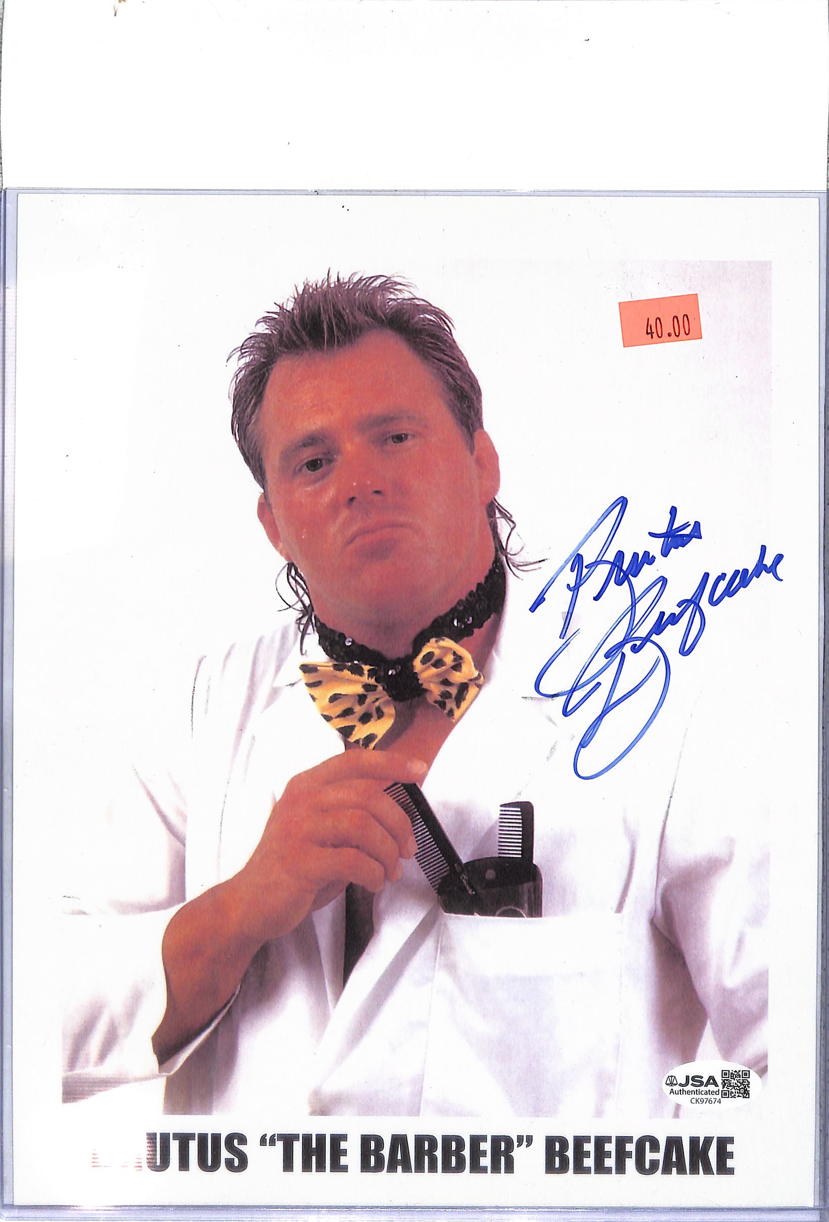 Brutus the Barber Beefcake WWE Signed Auto Autograph JSA Authentic 8x10 Photo